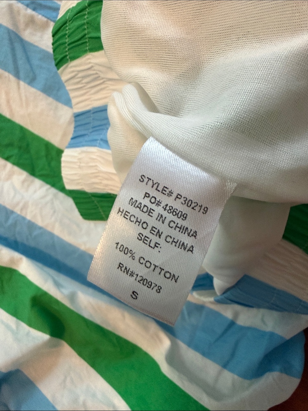 entro Green, Light Blue & White Striped Womens Shorts Set - Picture 5 of 5